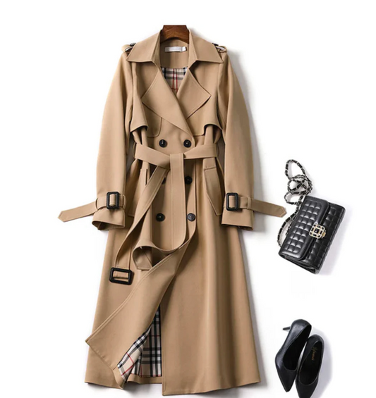 Lilly | Double-Breasted Belted Trench Coat for Women