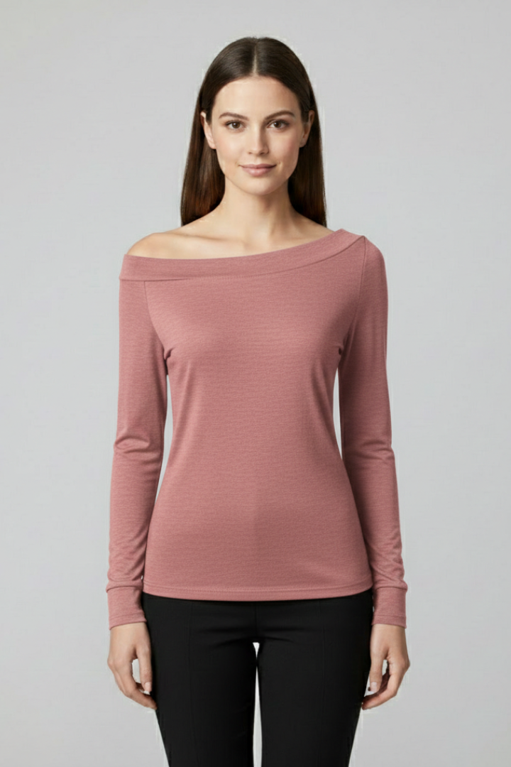 Clemence | Top Sort Asymmetrisk Skulder til Kvinder