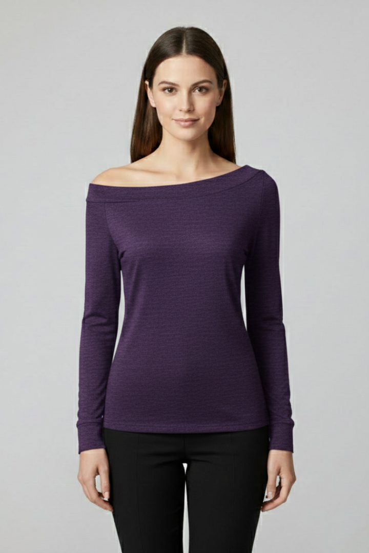 Clemence | Top Sort Asymmetrisk Skulder til Kvinder