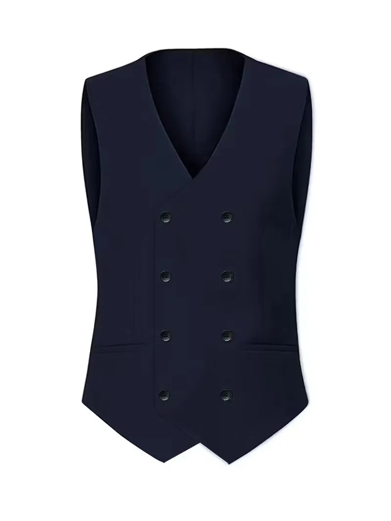 Teodor | Slim Fit Tre-Delt Jakkesæt Sort Blazer Vest Bukser til Mænd
