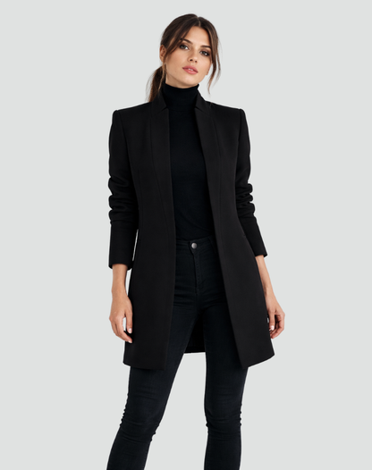 Marcelle | Overcoat Camel Uld Regular Fit Klassisk Snit til Kvinder