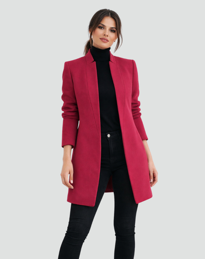 Marcelle | Overcoat Camel Uld Regular Fit Klassisk Snit til Kvinder