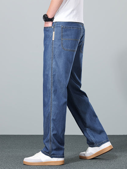 Kurt | Straight-Leg Jeans Blå Denim Relaxed Fit til Mænd