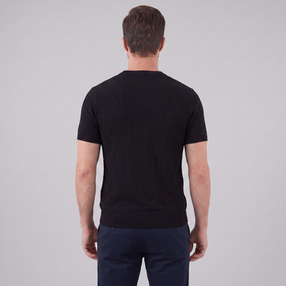 David | Strik T-Shirt Beige Kurveflet Regular Fit til Mænd