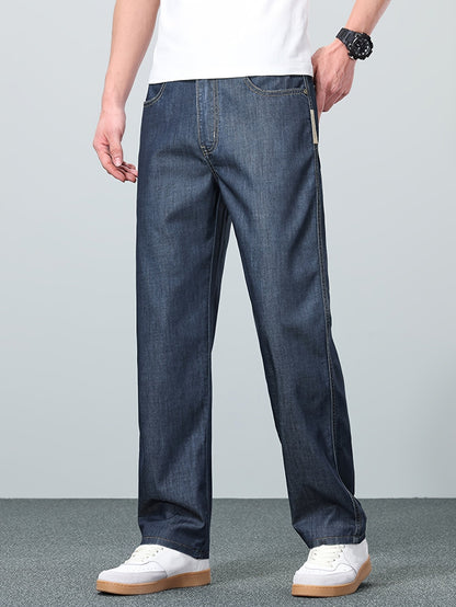 Kurt | Straight-Leg Jeans Blå Denim Relaxed Fit til Mænd