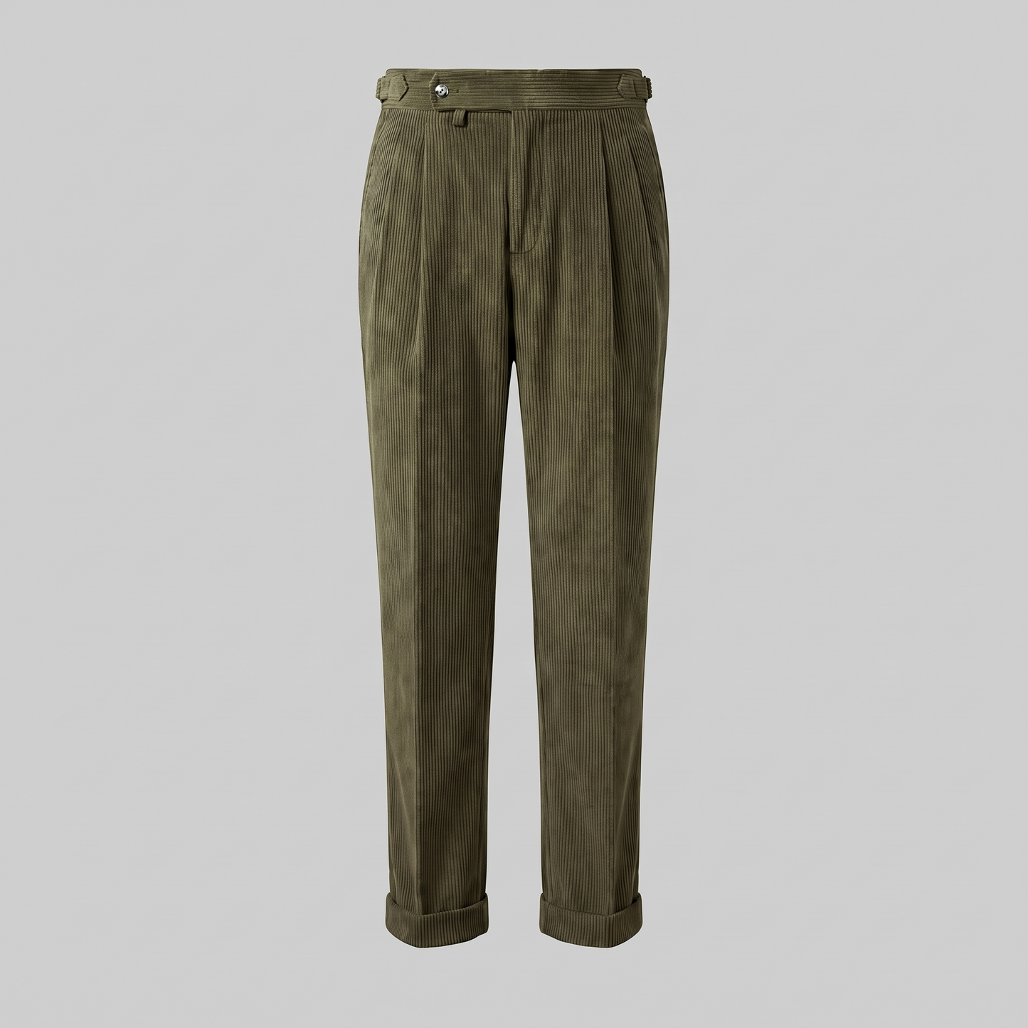 Jakob | Herrebukser Beige Korduroy Plisseret Regular Fit til Mænd