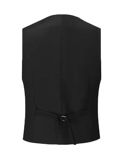 Teodor | Slim Fit Tre-Delt Jakkesæt Sort Blazer Vest Bukser til Mænd