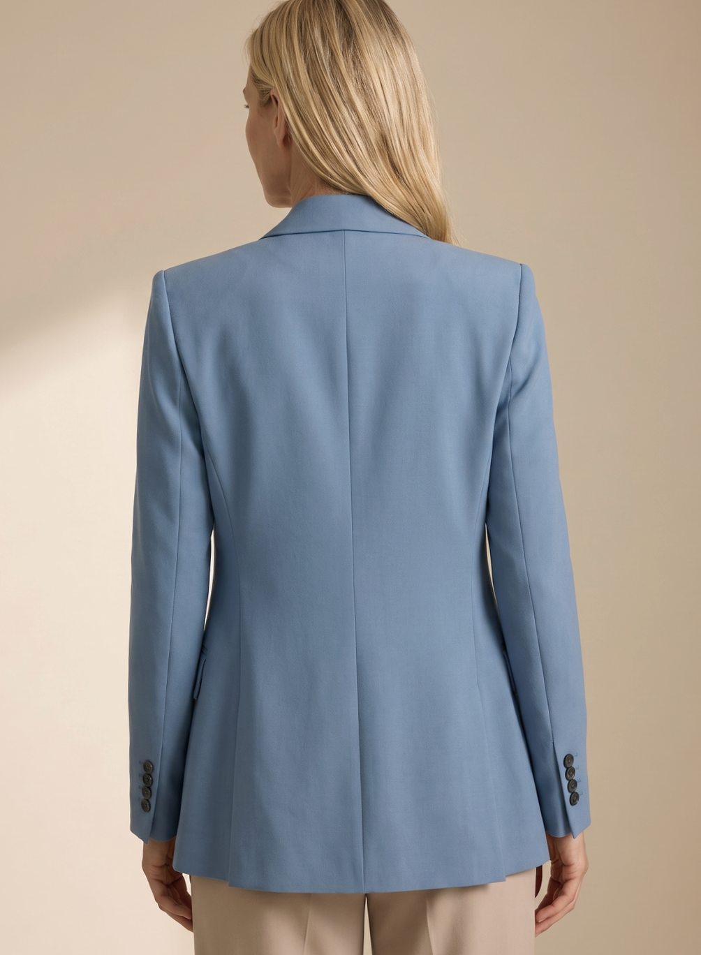Inge | Buksedragt Sand Flæret Blazer Elegant til Kvinder