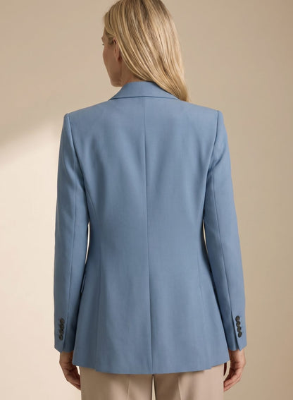 Inge | Buksedragt Sand Flæret Blazer Elegant til Kvinder