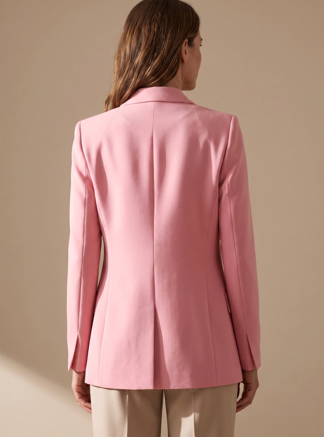 Inge | Buksedragt Sand Flæret Blazer Elegant til Kvinder
