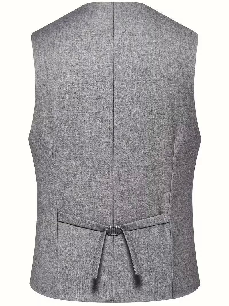 Teodor | Slim Fit Tre-Delt Jakkesæt Sort Blazer Vest Bukser til Mænd