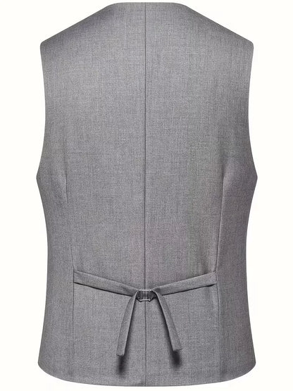 Teodor | Slim Fit Tre-Delt Jakkesæt Sort Blazer Vest Bukser til Mænd
