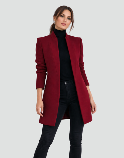Marcelle | Overcoat Camel Uld Regular Fit Klassisk Snit til Kvinder
