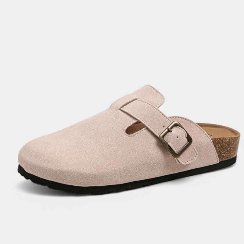 Maeva | Clogs Beige Ruskind Justerbar Spænde til Kvinder
