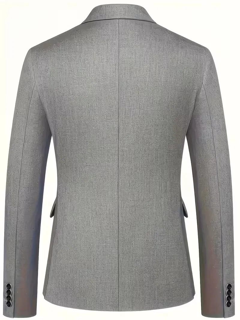 Teodor | Slim Fit Tre-Delt Jakkesæt Sort Blazer Vest Bukser til Mænd