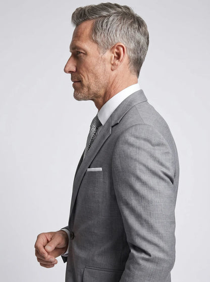 Frederik | Herrejakke Grå Slim Fit To-Delt Sæt til Mænd