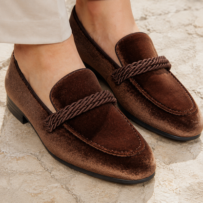 Joakim | Loafers Brun Velour Reb-Detalje til Mænd