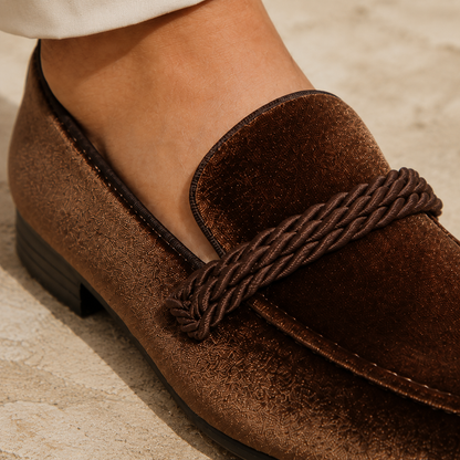 Joakim | Loafers Brun Velour Reb-Detalje til Mænd