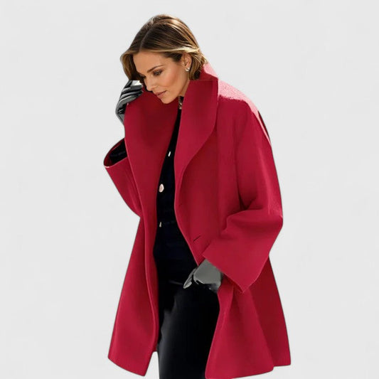 Estrid | Oversized Wool Coat with Shawl Collar for Women
