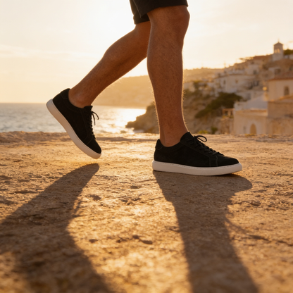 Adam | Sneakers Gråbrun Ruskind Lav Snøre til Mænd