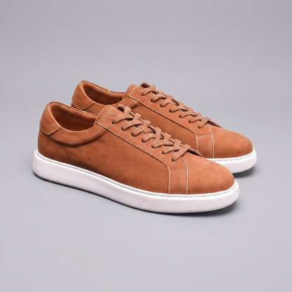 Adam | Sneakers Gråbrun Ruskind Lav Snøre til Mænd