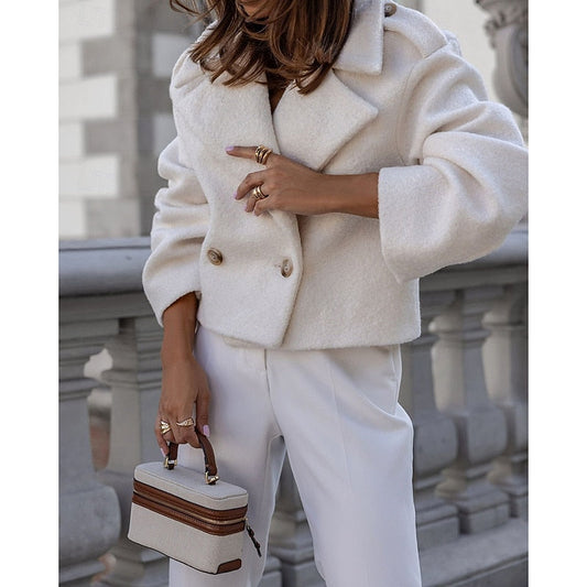 Asta | Double-Breasted Short Wool Coat for Women