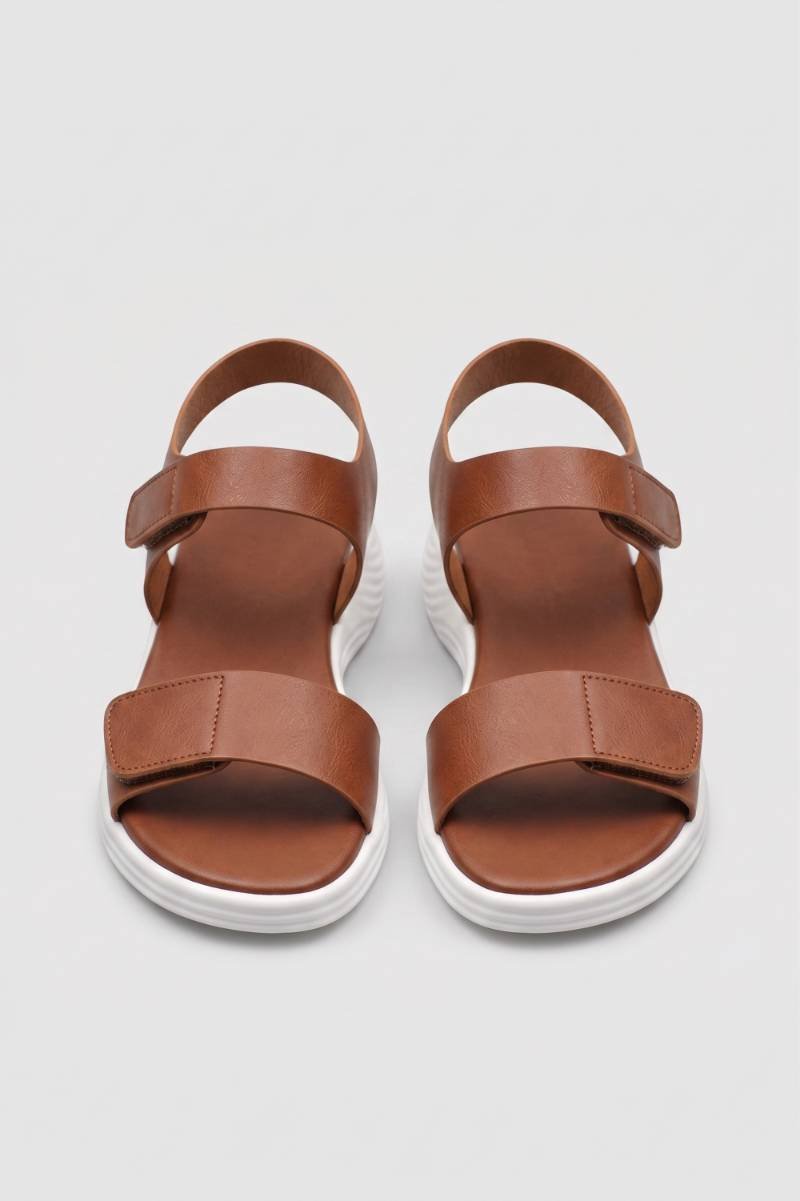 Petra | Sandaler Hvide Platform Velcro Justerbare til Kvinder