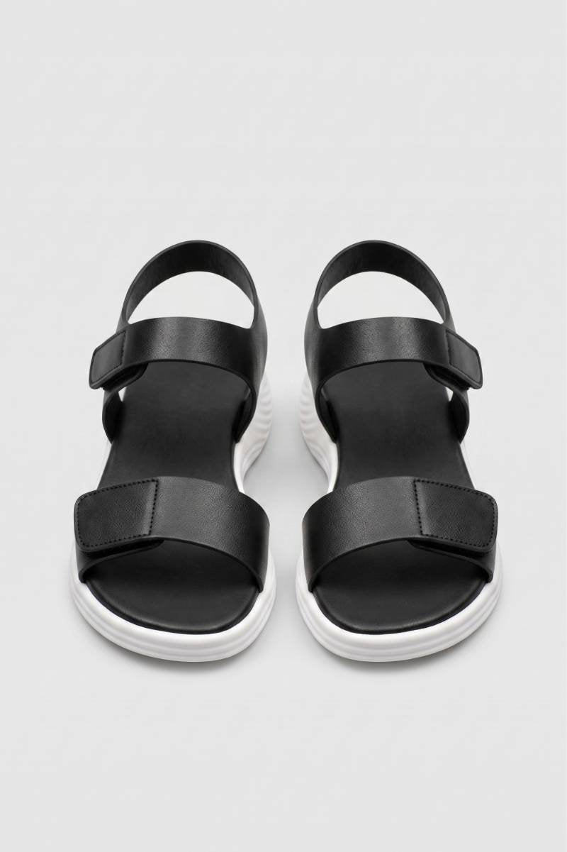 Petra | Sandaler Hvide Platform Velcro Justerbare til Kvinder