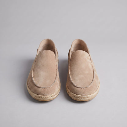 Carl | Loafers Sort Ruskind Espadrille Slip-On til Mænd