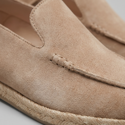 Carl | Loafers Sort Ruskind Espadrille Slip-On til Mænd