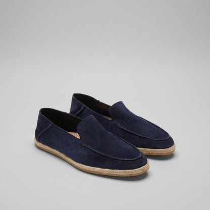 Carl | Loafers Sort Ruskind Espadrille Slip-On til Mænd