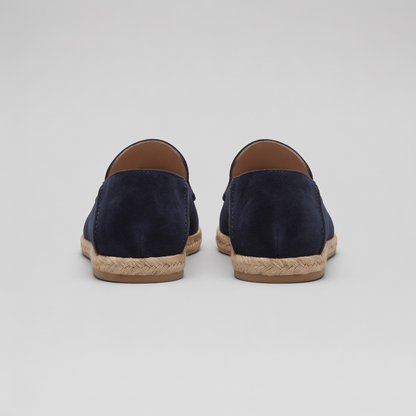 Carl | Loafers Sort Ruskind Espadrille Slip-On til Mænd