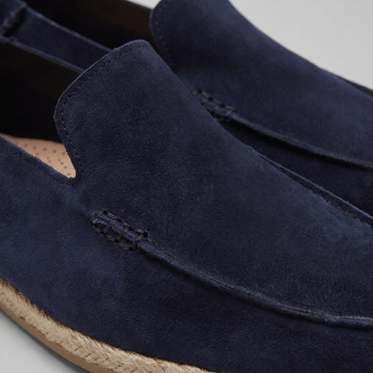 Carl | Loafers Sort Ruskind Espadrille Slip-On til Mænd