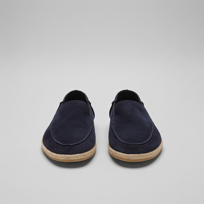 Carl | Loafers Sort Ruskind Espadrille Slip-On til Mænd