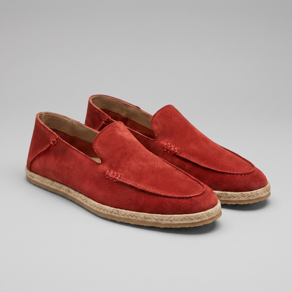 Carl | Loafers Sort Ruskind Espadrille Slip-On til Mænd