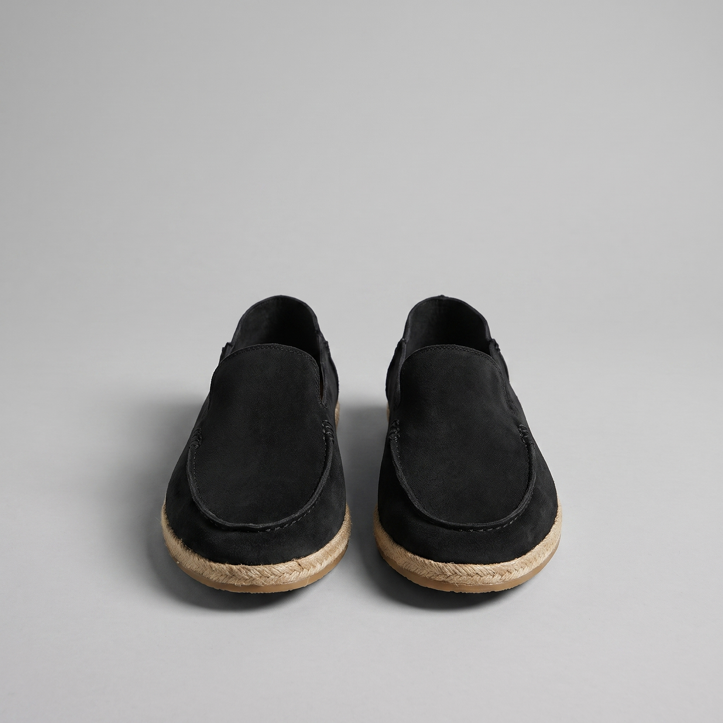 Carl | Loafers Sort Ruskind Espadrille Slip-On til Mænd