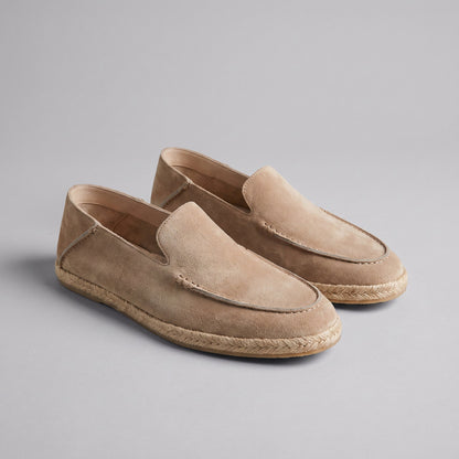 Carl | Loafers Sort Ruskind Espadrille Slip-On til Mænd